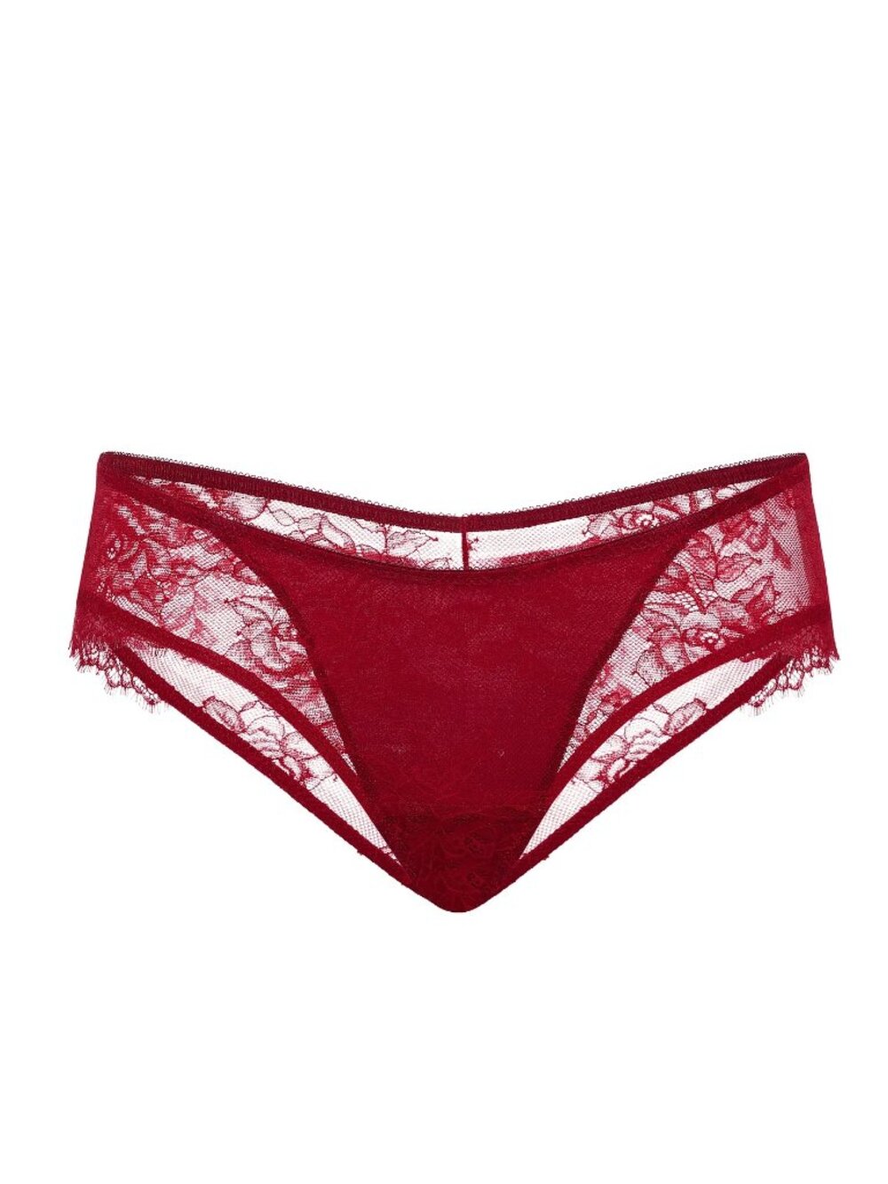 Victoria's Secret VS Rose Lacquer Lace Overlay Cheeky Panty, S/P